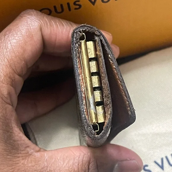 Louis Vuitton Brown and Gold Monogram Key Pouch - Picture 7 of 14